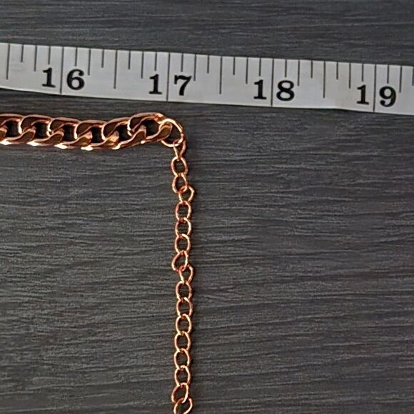 "5/$25" Copper/Goldtone Metallic Bold Cable Link Adjustable Necklace - Picture 6 of 7